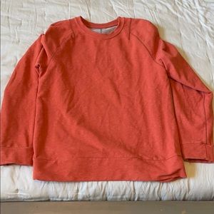 Lulu Lemon Crew Neck sweat shirt. Orange